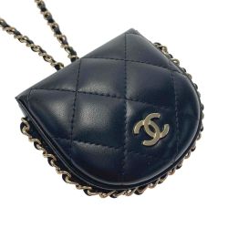 ☆☆ CHANEL シャネル マトラッセ チェーンウォレット AP2098 ブラック ゴールド金具 コインケース ラムスキン Aランク