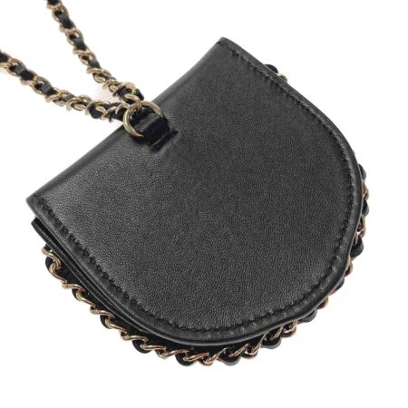  CHANEL シャネル マトラッセ チェーンウォレット AP2098 ブラック ゴールド金具 コインケース ラムスキン