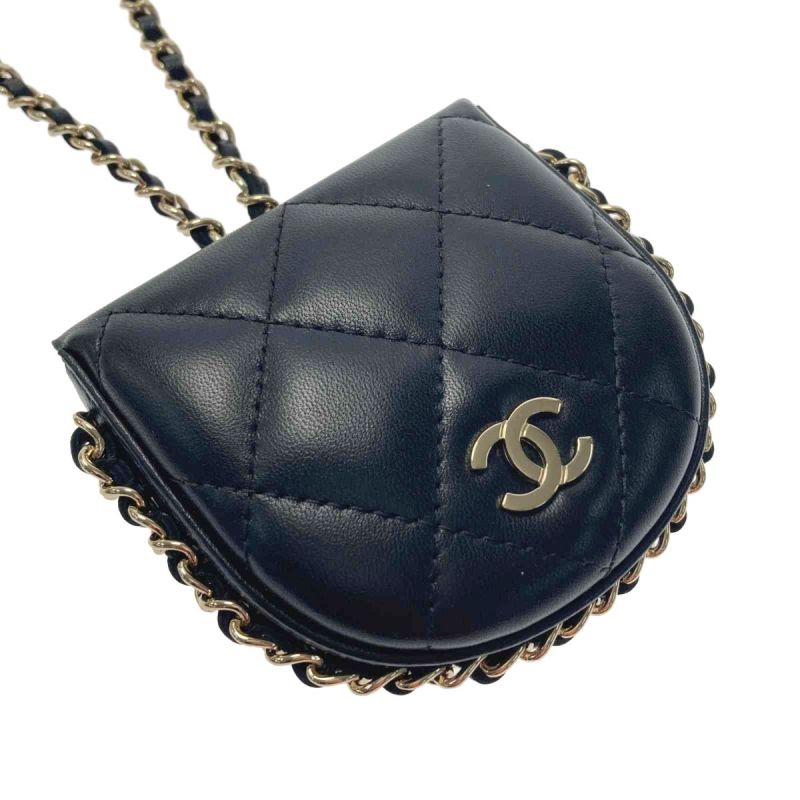 中古】 CHANEL シャネル マトラッセ チェーンウォレット AP2098 