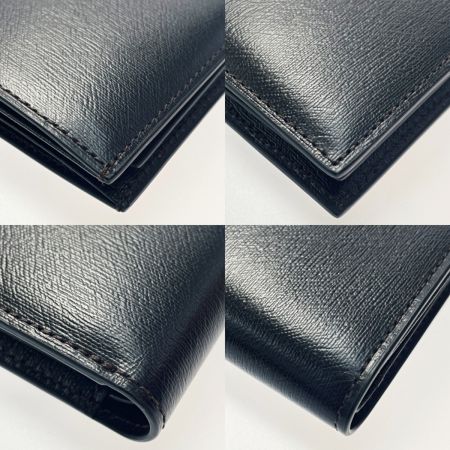  dunhill ダンヒル 二つ折り財布 ブラック 札入れ カード入れ メンズ  シルバー金具 ファッション小物