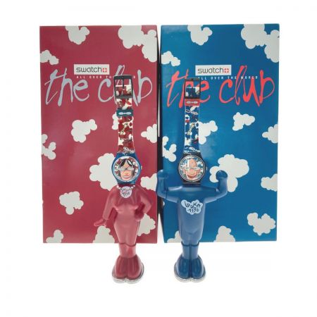  SWATCH スウォッチ ザ・クラブ ルーカ＆スミラフィギュア クォーツ 腕時計 ジャンク the club