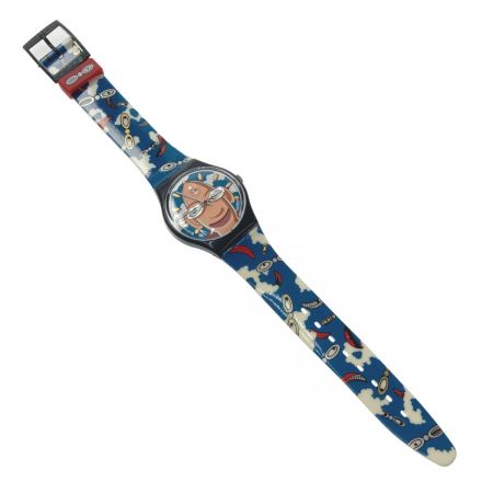  SWATCH スウォッチ ザ・クラブ ルーカ＆スミラフィギュア クォーツ 腕時計 ジャンク the club