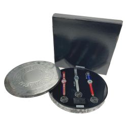 ☆☆ SWATCH スウォッチ 100YEARS OF CINEMA 1895-1995 映画100周年記念 3本セット クォーツ 腕時計 箱有 Bランク