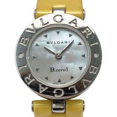  BVLGARI ブルガリ B-ZERO1 BZ22S シェル文字盤 イエロー クォーツ レディース 腕時計 Cランク