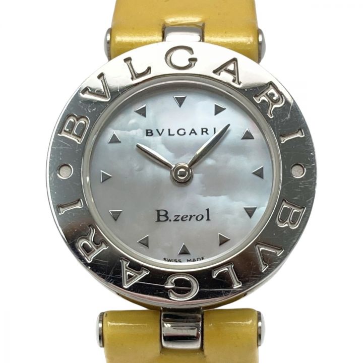 【中古】 BVLGARI ブルガリ B-zero1 BZ22S シェル文字盤 イエロー クォーツ レディース 腕時計 傷や汚れあり