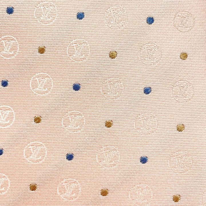 中古】 LOUIS VUITTON ルイヴィトン ネクタイ LVロゴ&ドット柄 ピンク ...