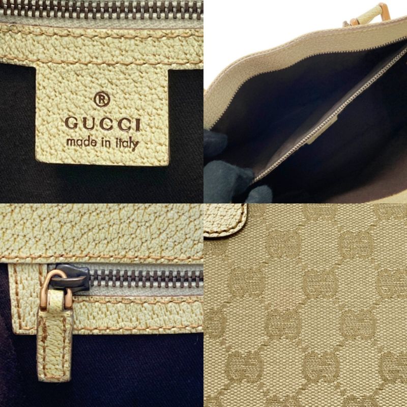 中古】 GUCCI グッチ トートバッグ ハンドバッグ 124260 ベージュ GG