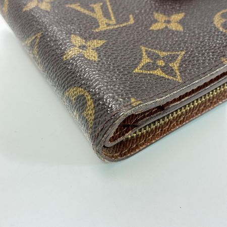 LOUIS VUITTON ルイヴィトン モノグラム コンパクトジップ M61667 ブラウン 2つ折り財布