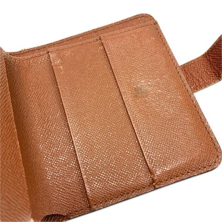 LOUIS VUITTON ルイヴィトン モノグラム コンパクトジップ M61667 ブラウン 2つ折り財布