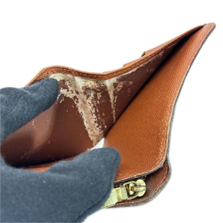LOUIS VUITTON ルイヴィトン モノグラム コンパクトジップ M61667 ブラウン 2つ折り財布