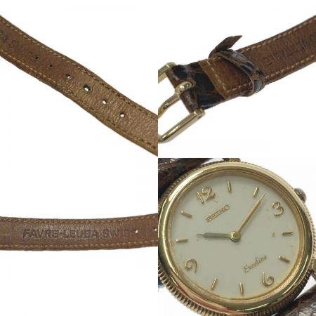  SEIKO セイコー エクセリーヌ 18KT K18 2N20-0100 クォーツ レディース 腕時計 Exceline