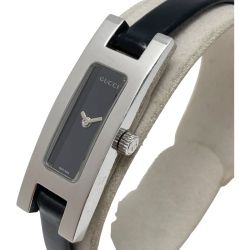 ☆☆ GUCCI グッチ スクエアフェイス 3900L ブラック文字盤 クォーツ レディース 腕時計 箱有 Cランク