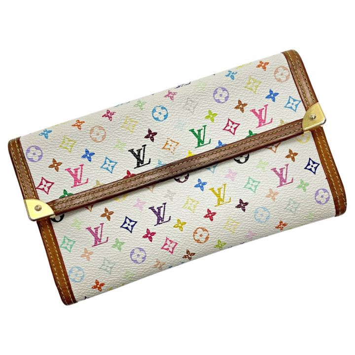 LOUIS VUITTON ルイヴィトン ポルトトレゾール インターナショナル M92659 ブロン(ホワイト) 長財布 モノグラム・マルチカラー ｜中古｜なんでもリサイクルビッグバン