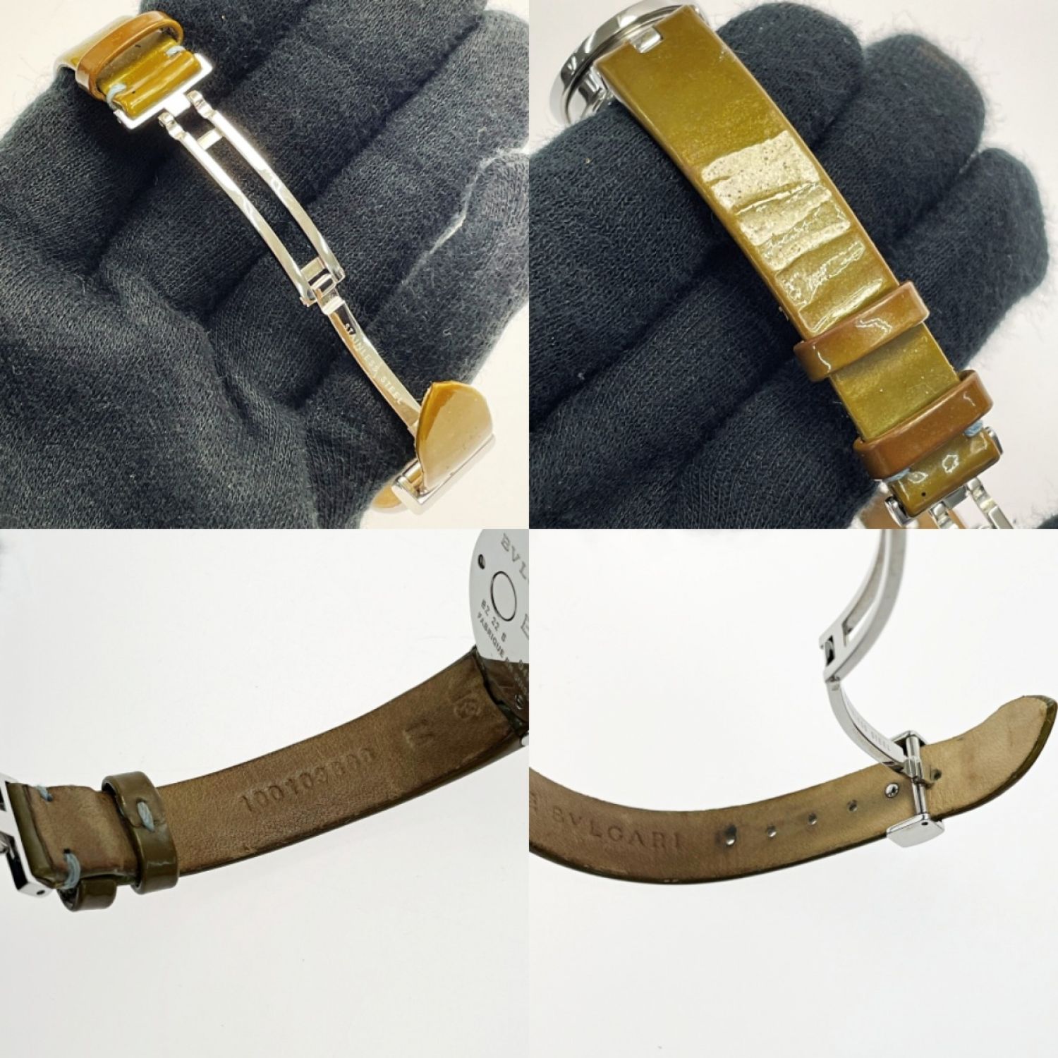 中古】 BVLGARI ブルガリ B.zero1 BZ 22 S グリーン系 クォーツ シェル