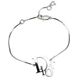 ☆☆ Christian Dior クリスチャンディオール トロッター シルバー ブレスレット メタル ヴィンテージ レディース 箱有 Bランク