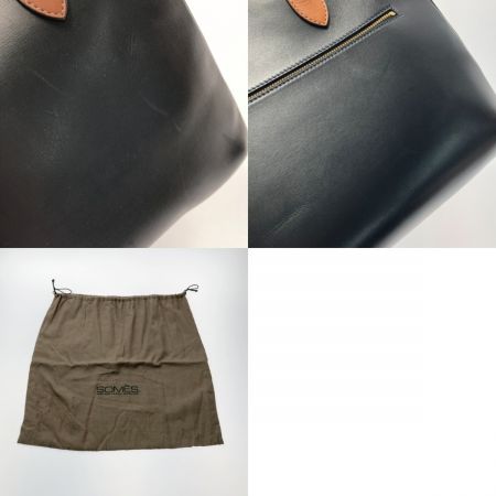  Somes Saddle ソメスサドル トートバッグ ハンドバッグ ブラック レザー 布袋有