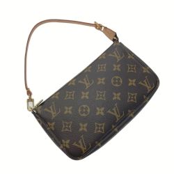☆☆ LOUIS VUITTON ルイヴィトン モノグラム ポシェット アクセソワール M51980 ブラウン アクセサリーポーチ 布袋有 Bランク