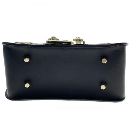  FURLA フルラ メトロポリス ARABESQUE 258742 ブラック チェーンショルダーバッグ レザー