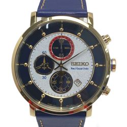 ☆☆ SEIKO セイコー Fate Grand Order  キャスター/アルトリアキャスターモデル SZER082 / 7T92-HCD0 クォーツ 腕時計 スタンド付 Aランク