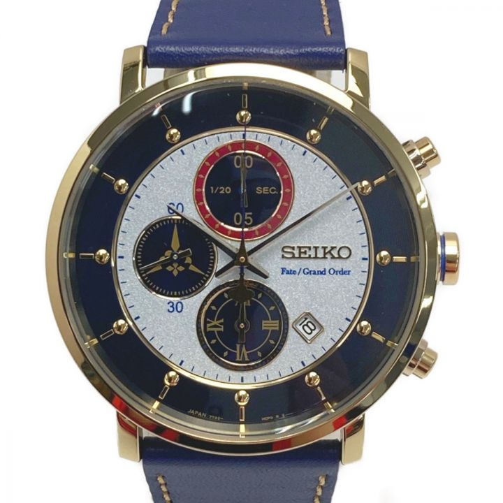 SEIKO セイコー Fate Grand Order キャスター/アルトリアキャスターモデル SZER082 / 7T92-HCD0 クォーツ 腕時計  スタンド付｜中古｜なんでもリサイクルビッグバン