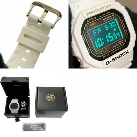  CASIO カシオ G-SHOCK 25周年記念 Rising White DW-5025B-7JF クォーツ 腕時計 箱・取説有