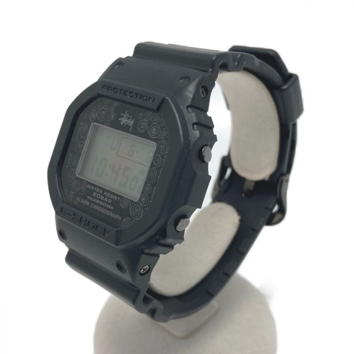 CASIO カシオ G-SHOCK×STUSSY コラボ 25周年記念 DW-5000ST-1JR クォーツ メンズ 腕時計  箱有｜中古｜なんでもリサイクルビッグバン