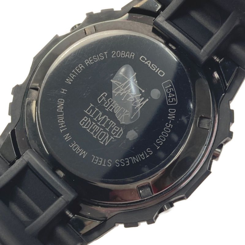 中古】 CASIO カシオ G-SHOCK×STUSSY コラボ 25周年記念 DW-5000ST-1JR