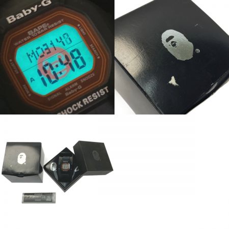  CASIO カシオ Baby-G×A BATHING APEコラボ BABY MILO BG-5600BK クォーツ レディース 腕時計 箱・取説有