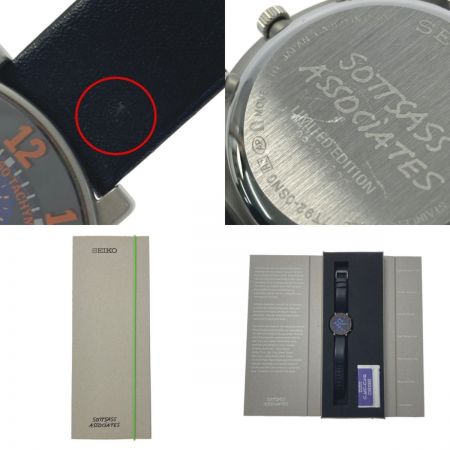  SEIKO セイコー SOTTSASS ASSOCIATES コラボ 1000本限定 7T92-0SN0 クォーツ メンズ 腕時計 ソットサス