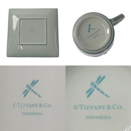  Tiffany & Co. ティファニー 《 リボン ブルー ボックス マグカップ2客＆プレート 》Tiffany & Co. 