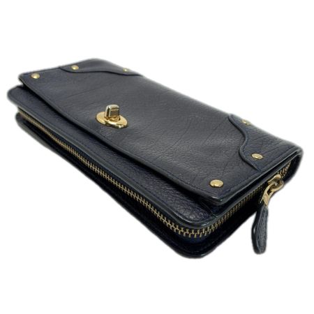  COACH コーチ ラウンドファスナー財布 F53882 ネイビー レディース