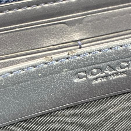  COACH コーチ ラウンドファスナー財布 F53882 ネイビー レディース