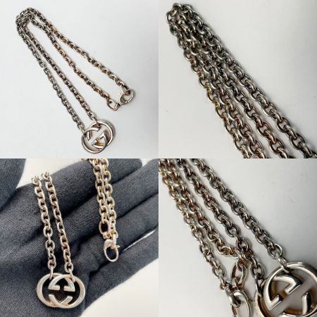  GUCCI グッチ ダブルG 925 ペンダント ロングネックレス シルバー