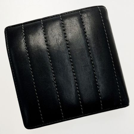  CHANEL シャネル マドモアゼルライン T12338 ブラック 2つ折り財布 レザー レディース メンズ シルバー金具