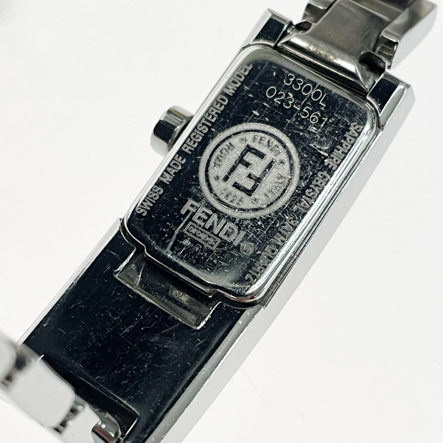 FENDI 6000G ローマン スクエア インデックス シルバー 腕時計 