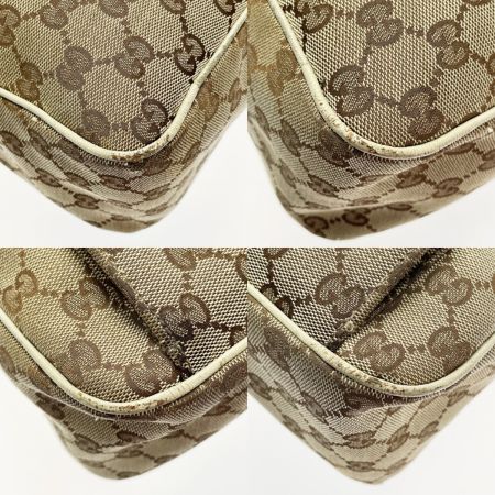  GUCCI グッチ ワンショルダーバッグ 153025 ブラウン キャンバス×レザー レディース ゴールド金具