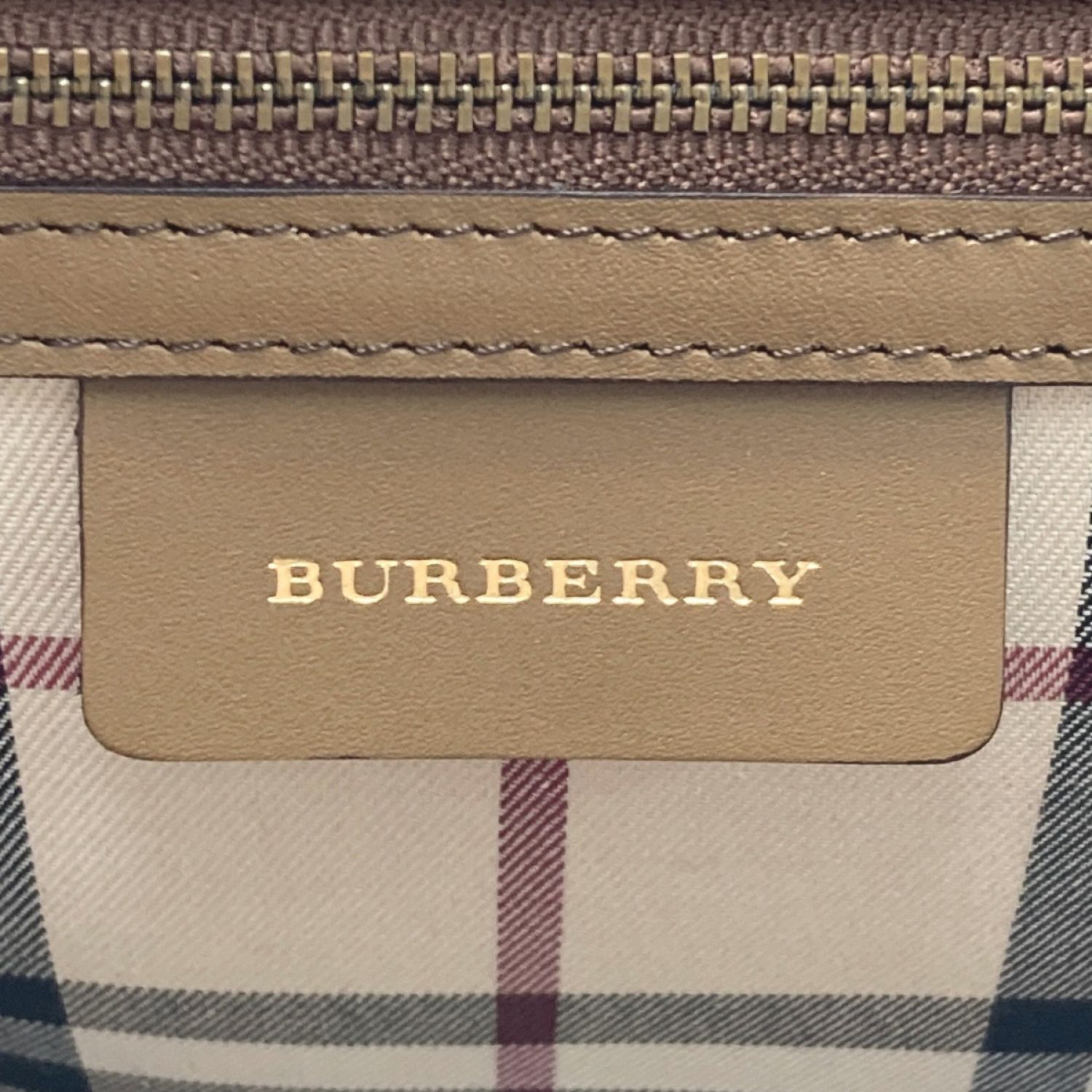 中古】 BURBERRY バーバリー レザー ハンドバッグ オリーブ ノバ