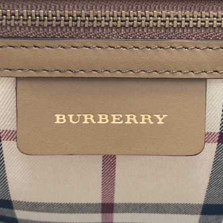  BURBERRY バーバリー レザー ハンドバッグ オリーブ ノバチェック