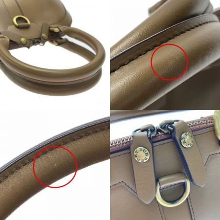  BURBERRY バーバリー レザー ハンドバッグ オリーブ ノバチェック
