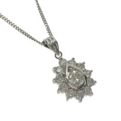 ☆☆  Pt900/Pt850 ダイヤモンドネックレス Bランク