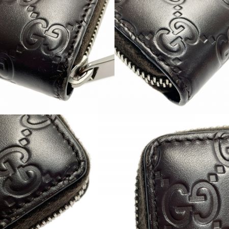  GUCCI グッチ グッチシマ ラウンドファスナー長財布 473923.525040 ダークブラウン レザー ダブルG