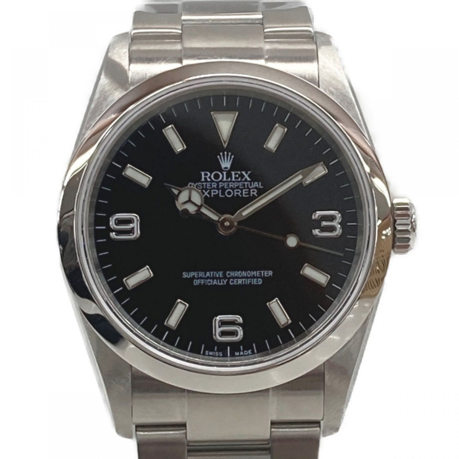 ロレックス ROLEX 114270 F番(2003年頃製造) ブラック メンズ 腕時計