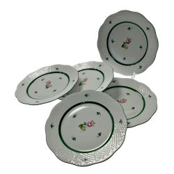 ☆☆ Herend ヘレンド 《 ウィーンの薔薇 》19cm / プレート / 6枚セット Aランク