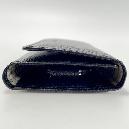  BURBERRY バーバリー レザー チェック柄内装 ブラック キーケース 4連 ユニセックス