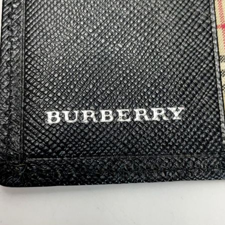  BURBERRY バーバリー レザー チェック柄内装 ブラック キーケース 4連 ユニセックス