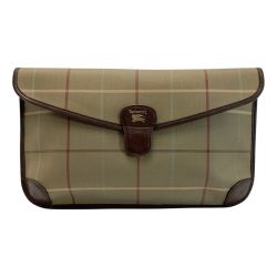 ☆☆ Burberrys バーバリーズ メガチェック レトロ カーキ クラッチバッグ  メンズ  Bランク