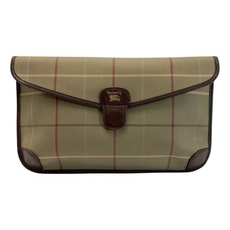  Burberrys バーバリーズ メガチェック レトロ カーキ クラッチバッグ  メンズ 