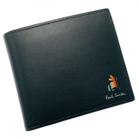  Paul Smith ポールスミス マーケトリーストライプ ラビット BPS655 グリーン 二つ折り財布 メンズ
