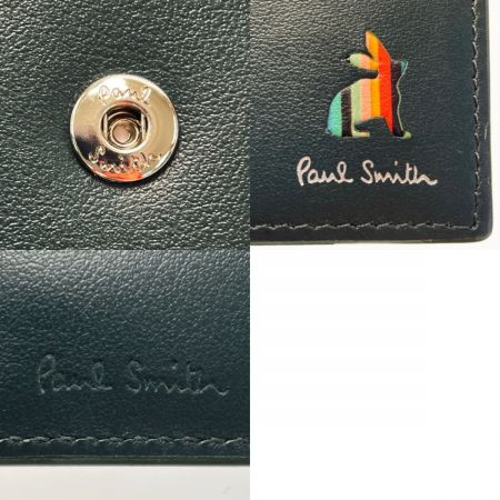  Paul Smith ポールスミス マーケトリーストライプ ラビット BPS655 グリーン 二つ折り財布 メンズ