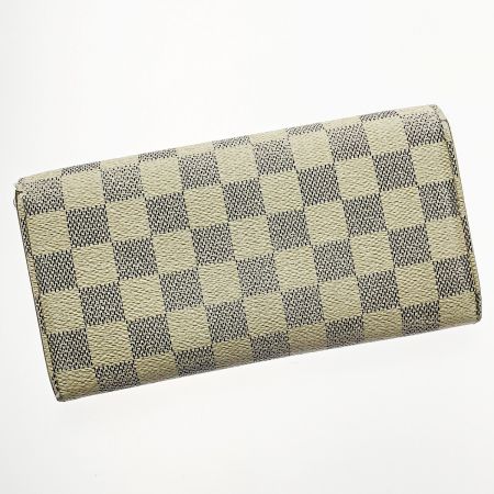  LOUIS VUITTON ルイヴィトン ダミエ・アズール ポルトフォイユ・サラ N61735/CA3121 ホワイト 長財布 レディース